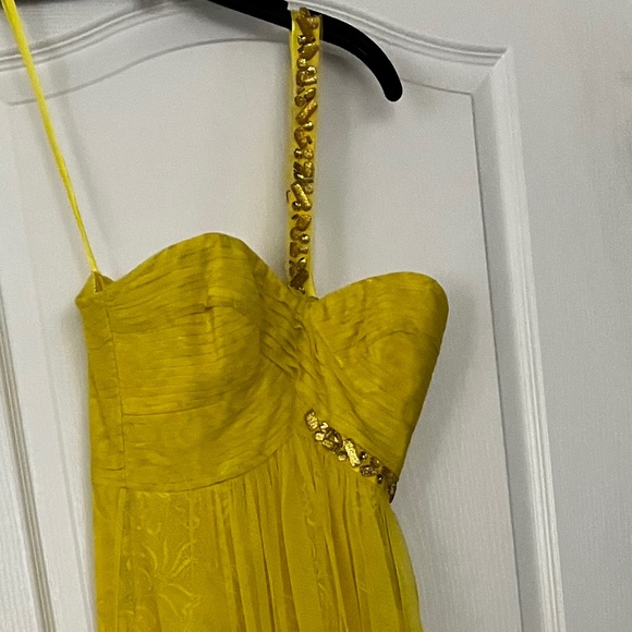 BCBG formal yellow dress - Picture 2 of 3
